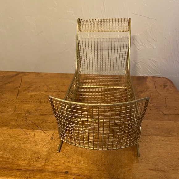 Gold Wire Santa Sleigh Christmas Holiday - Picture 3 of 5